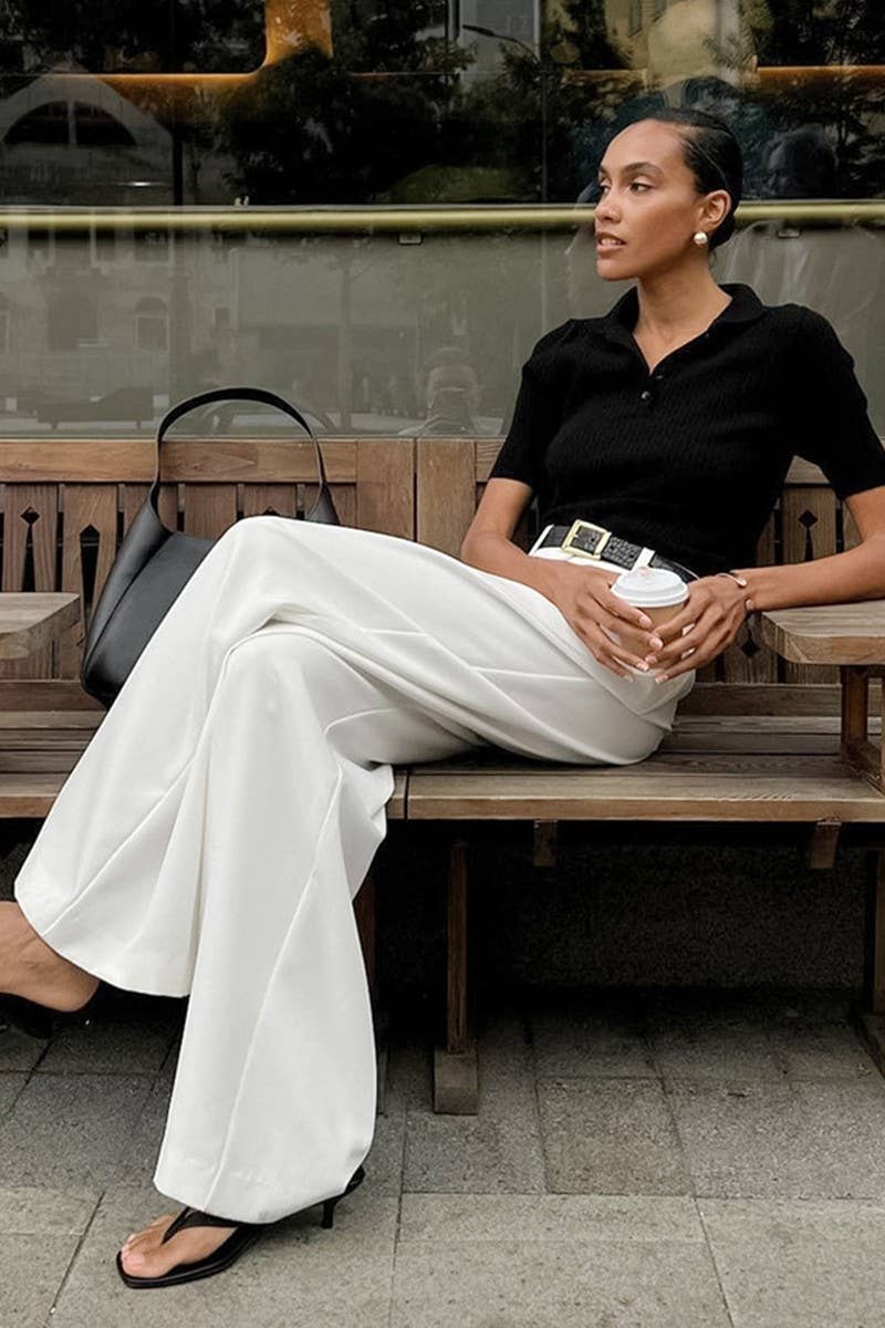 CWBLP1936_HIGH-WAISTED WIDE-LEGGED CASUAL TROUSERS