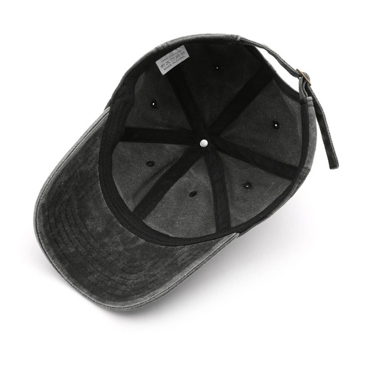 Vintage Wash Heart Embroidery Baseball Cap, Unisex_CWAH1271