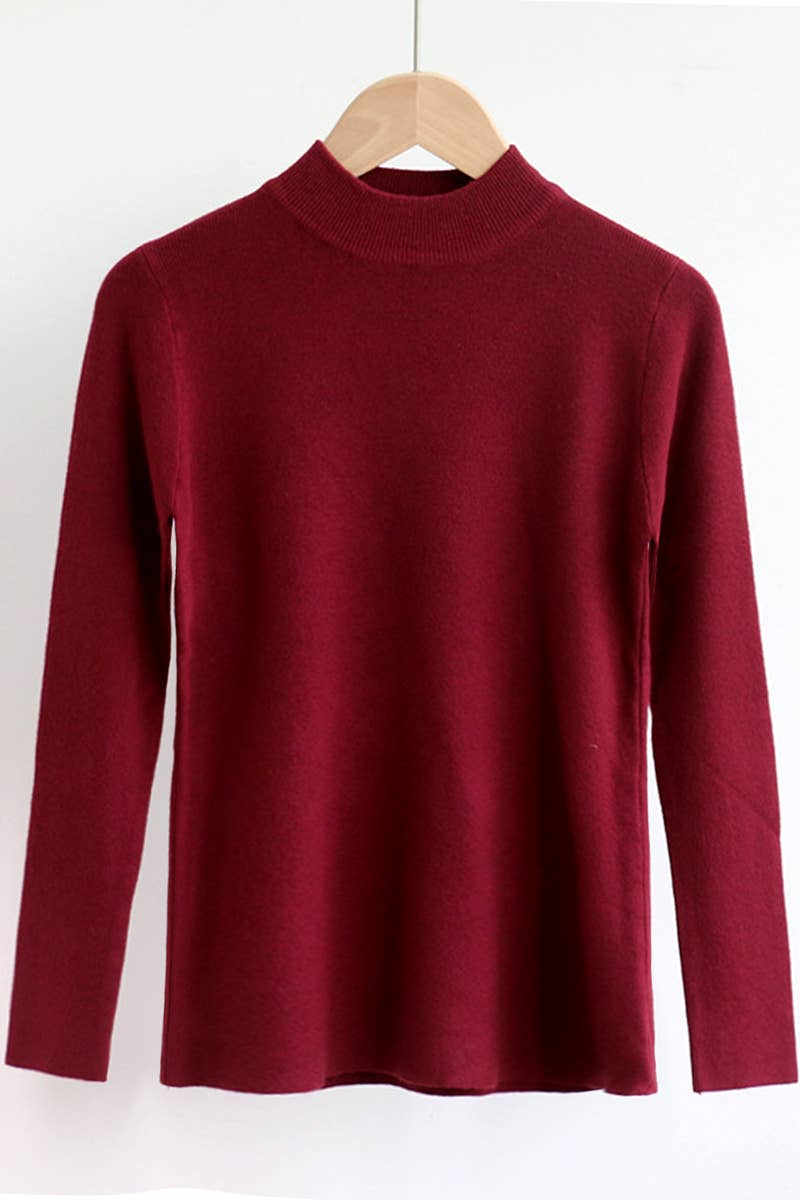 CWOSWL0538_Simple Crew Neck Pullover Sweater