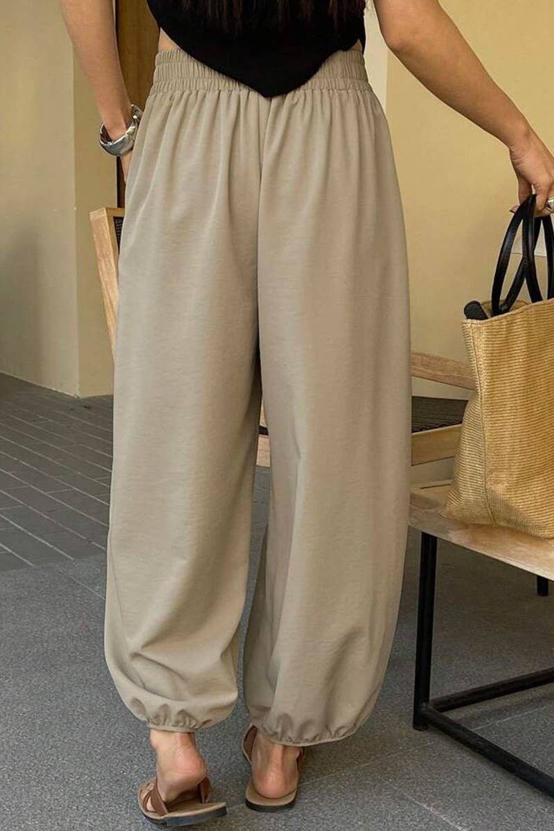CWBLP2060_SUMMER CASUAL LOOSE CUFF HAREM PANTS