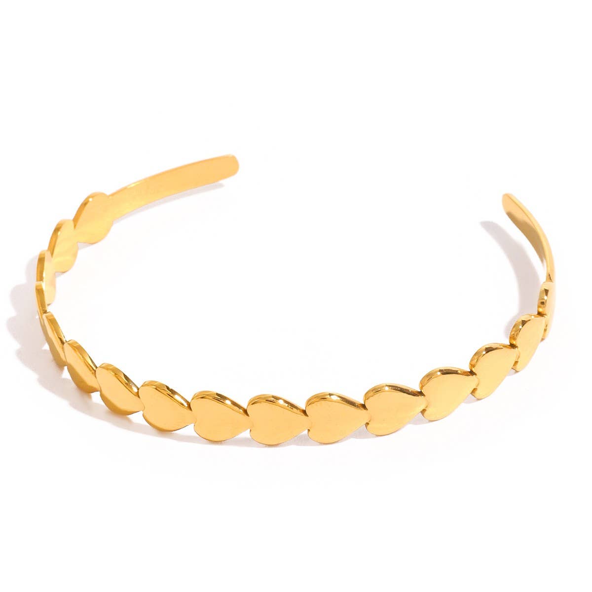 Retro 18K Gold Stainless Steel Heart Bracelet_CWAJE4895