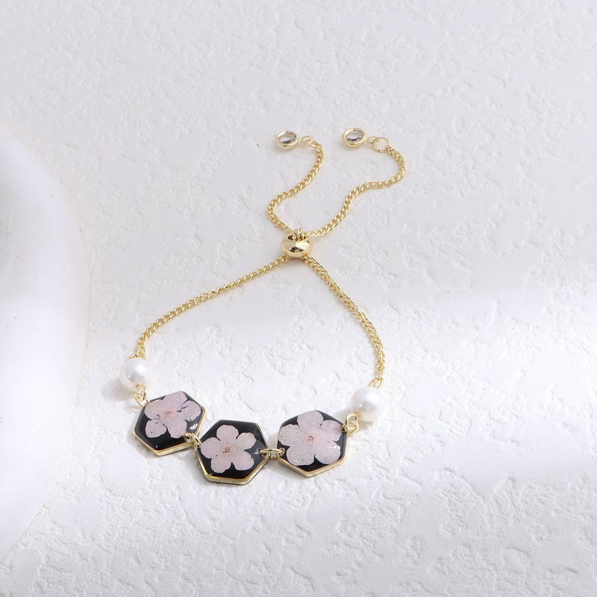 Epoxy resin flower new Chinese-style bracelet