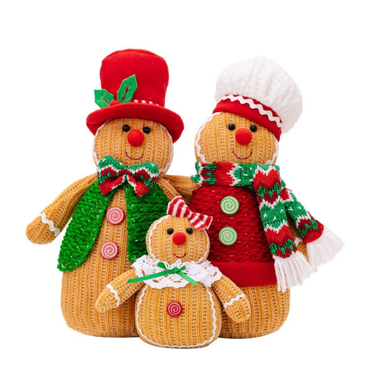 CWMM10296_CHRISTMAS GINGERBREAD FAMILY FIGURINE DECOR