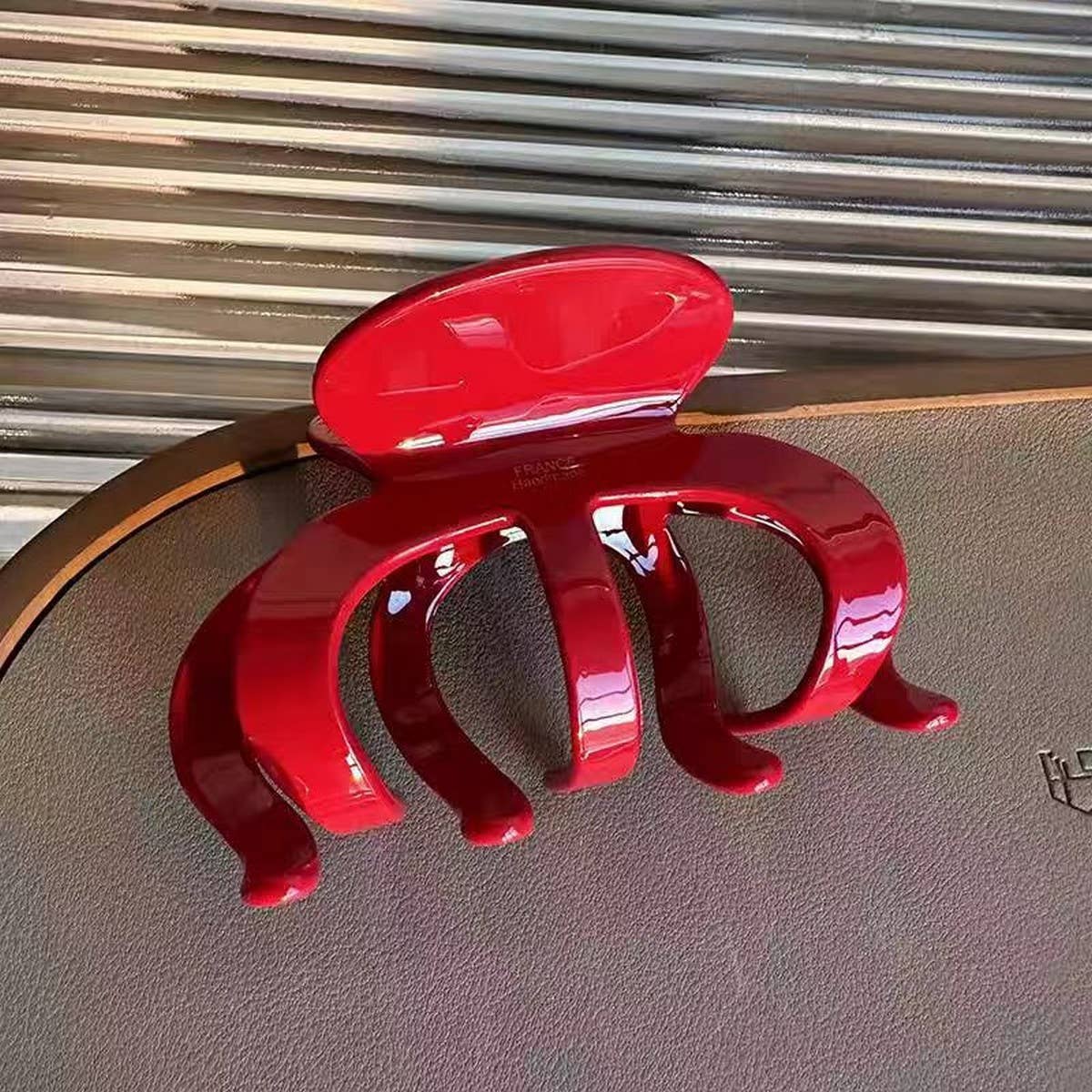 Large octopus bun thick double-sided retro clip