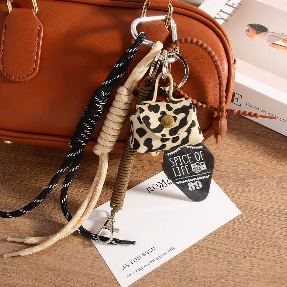 Fashion Leather Leopard Print Mini Bag Charm_CWMM7556