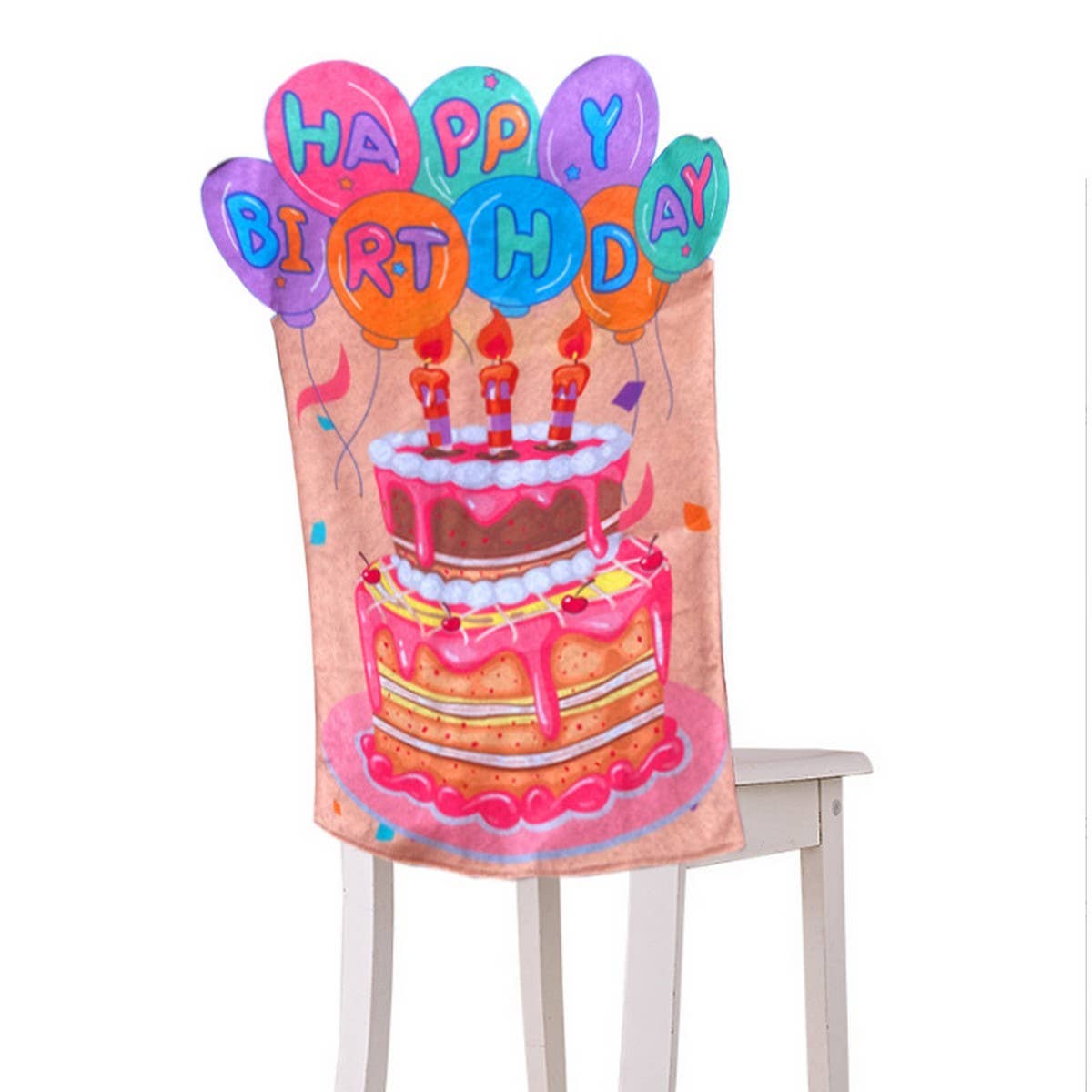 CWMM9614_BIRTHDAY DECORATION STRETCH ONE-PIECE CHAIR COVER