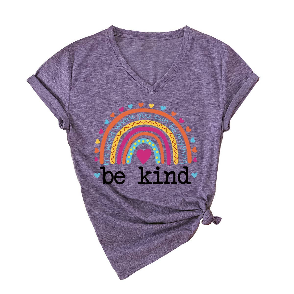 V-neck in a world where be short-sleeved T-shirt