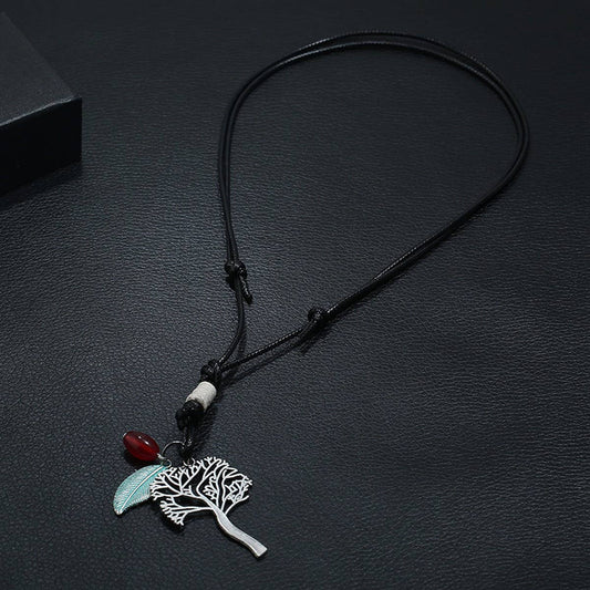 CREATIVE AND FASHIONABLE ALLOY HAPPY TREE NECKLACE