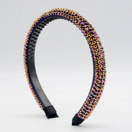 MONOCHROME RHINESTONE DECOR HAIR HOOP_CWAHA0357