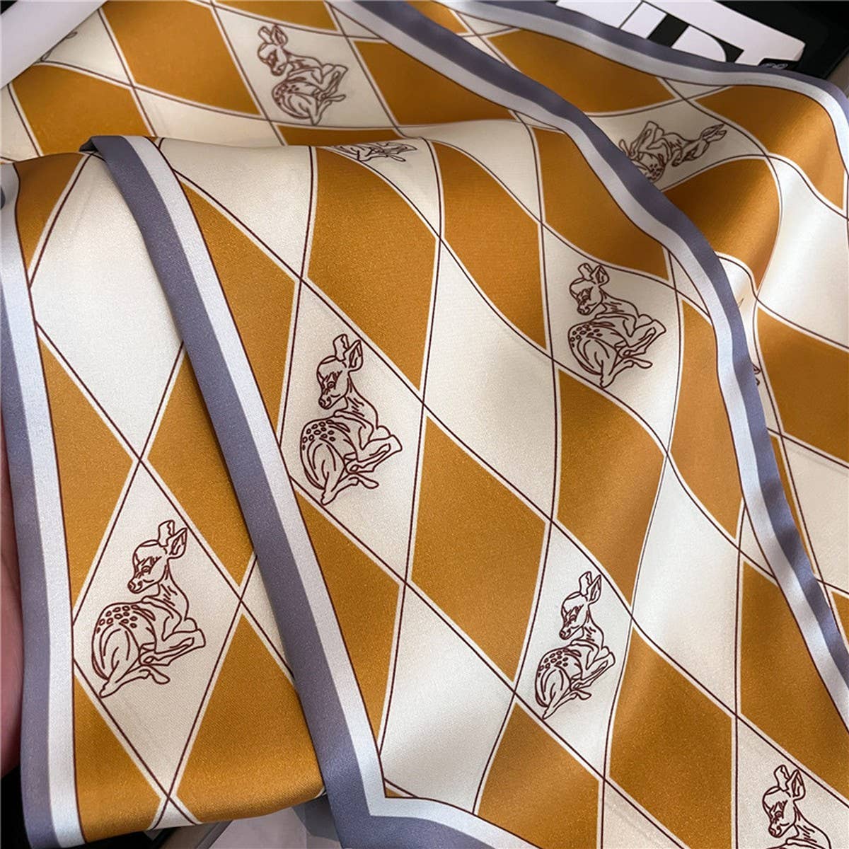 Skinny Silk Scarf for Hair, Neck or Bag Wrap_CWASC1512🎗️