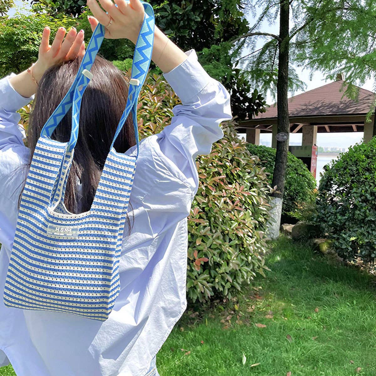 ADJUSTABLE KNITTED TWILL CROSSBODY HANDBAG STRAP_CWMM1067