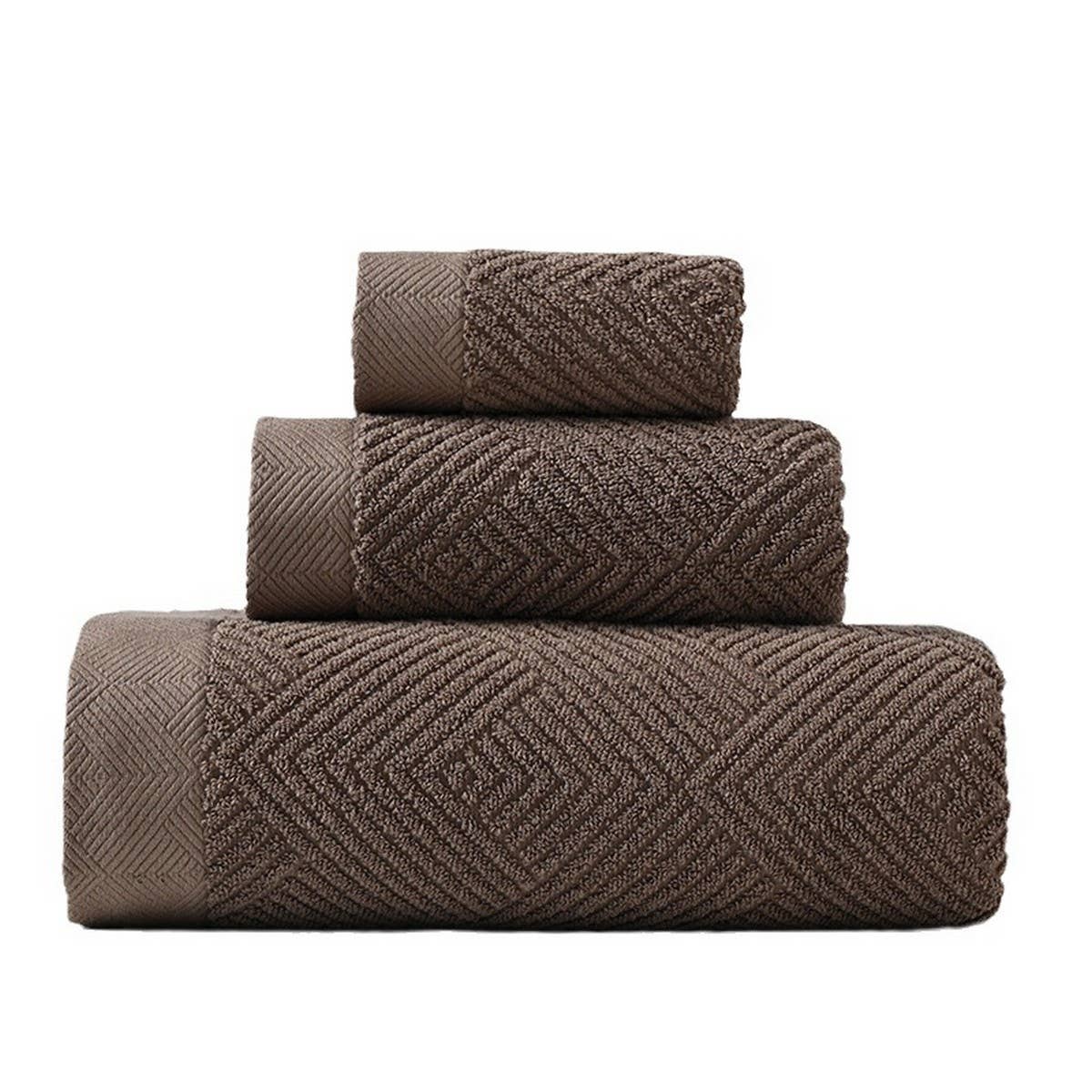 HOUSEHOLD THICK BATH TOWEL THREE PIECE SET