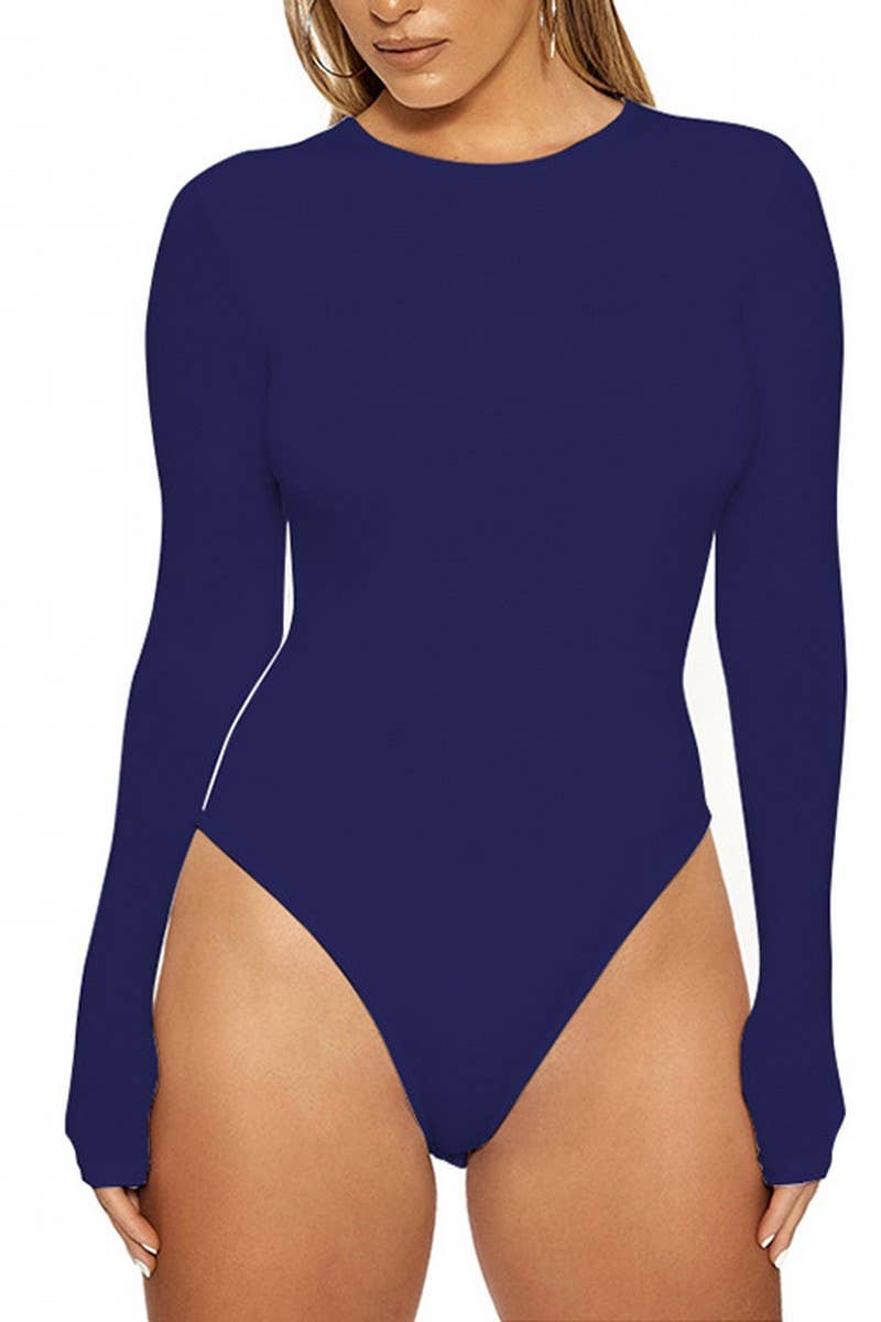 LEISURE RENDER LONG SLEEVED TIGHT JUMPSUIT_CWSJS0464