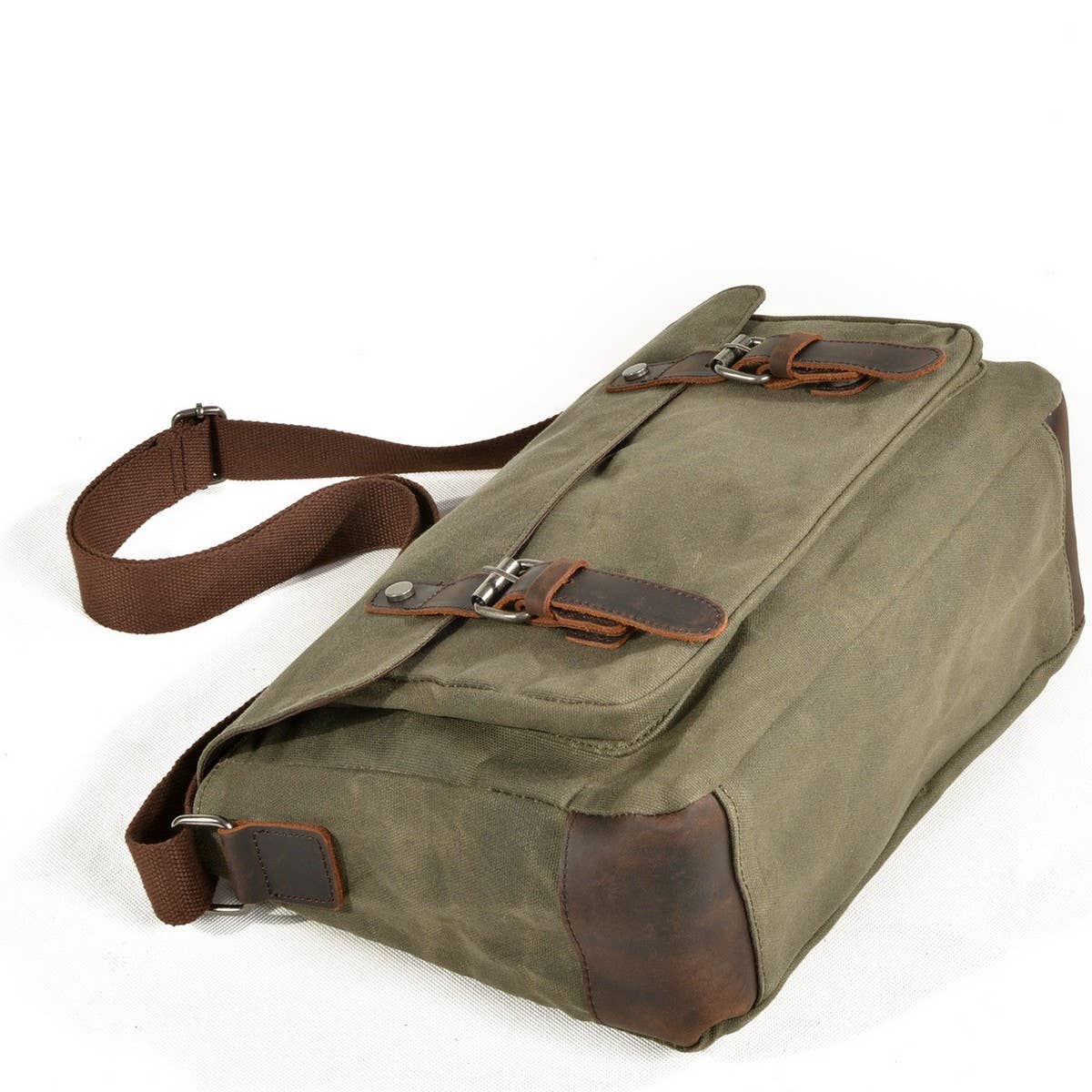 Men's Waterproof Waxed Canvas Satchel Bag_CWAB5560