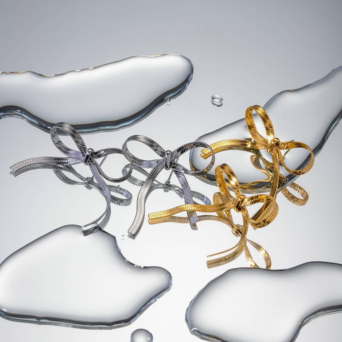 PERSONALIZED ALL-MATCH 18K GOLD BOW EARRINGS_CWASC1655