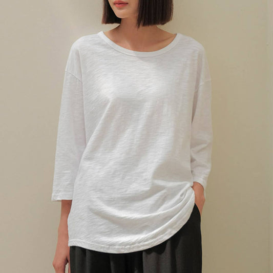 IMITATION LINEN PURE COTTON COMFORTABLE BLOUSE