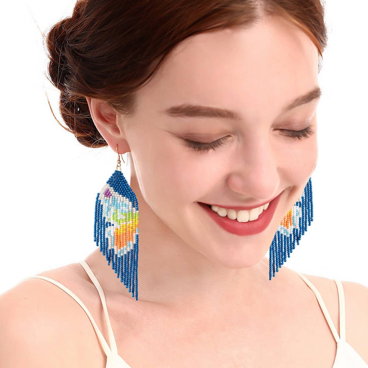 TRENDY EXQUISITE WATERFALL TASSEL BUTTERFLY EARRINGS_CWAJE16