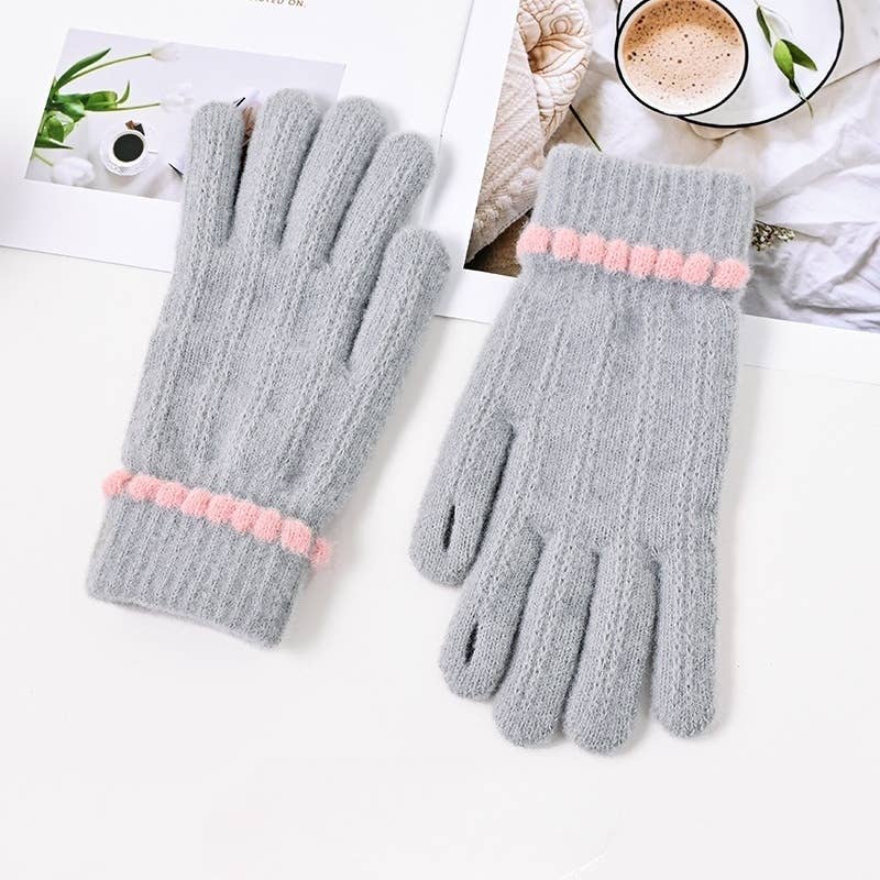 Women??¢s Winter Knit Gloves Touchscreen Warm Thick_CWAG0526