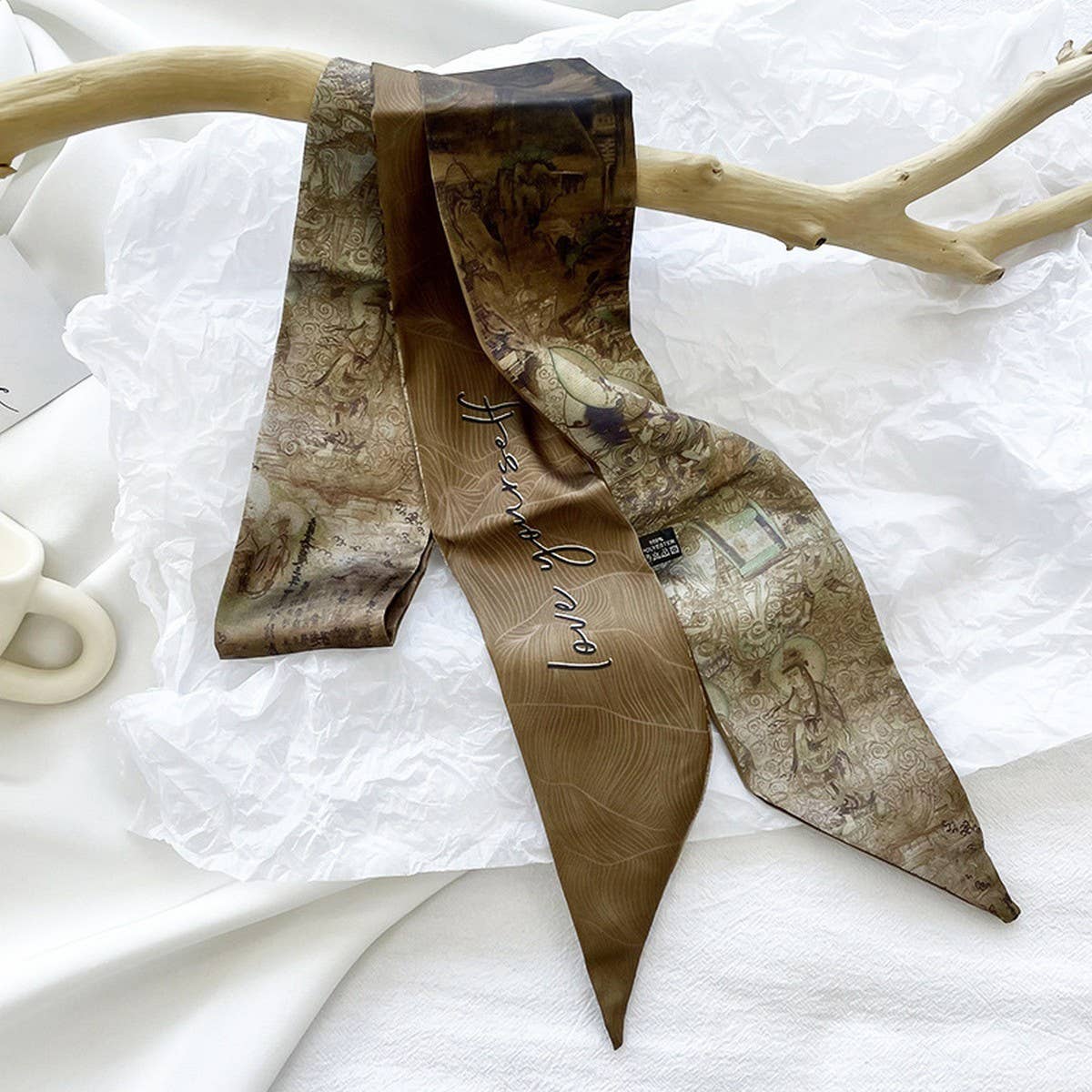 FASHION OIL PAINTING SMALL SILK SCARF FOR WOMEN_CWAHA4138