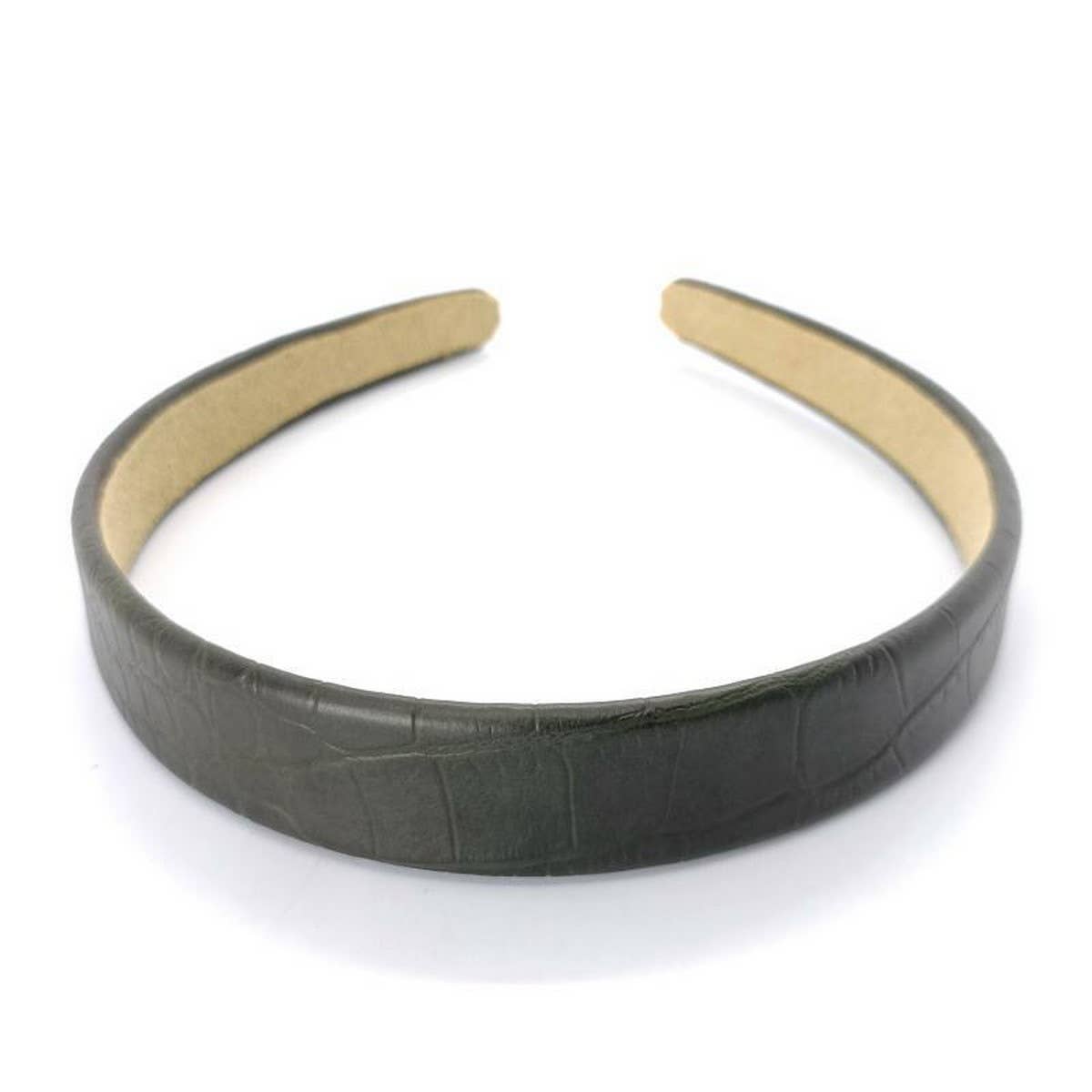 Elegant Croc Pattern Faux Leather Headband