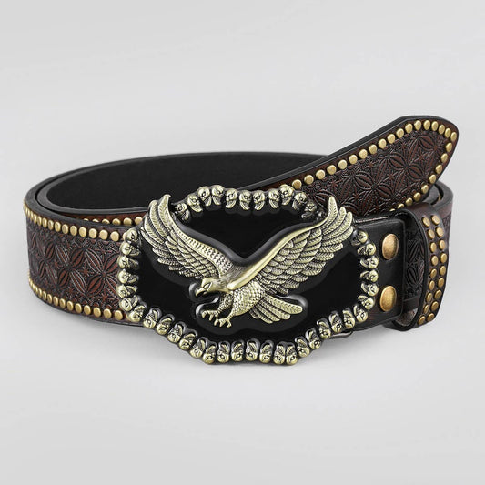 TRENDY BUCKLE RIVET WESTERN BELT_CWABE0417