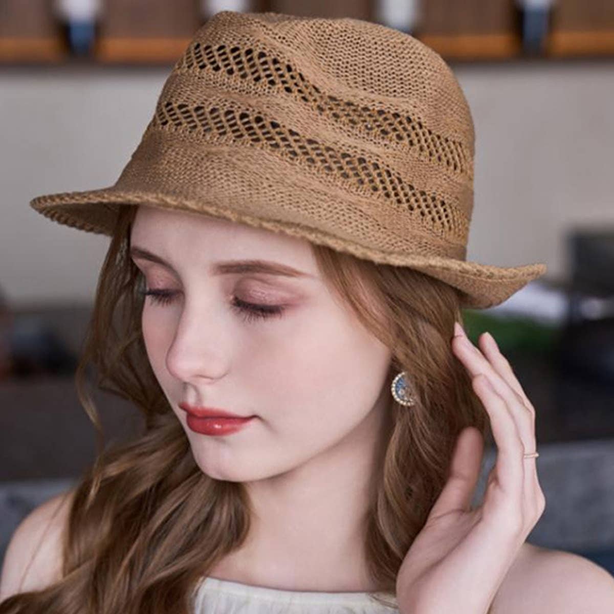 STRAW SUN PROTECTION BUCKET HAT_CWAH1332