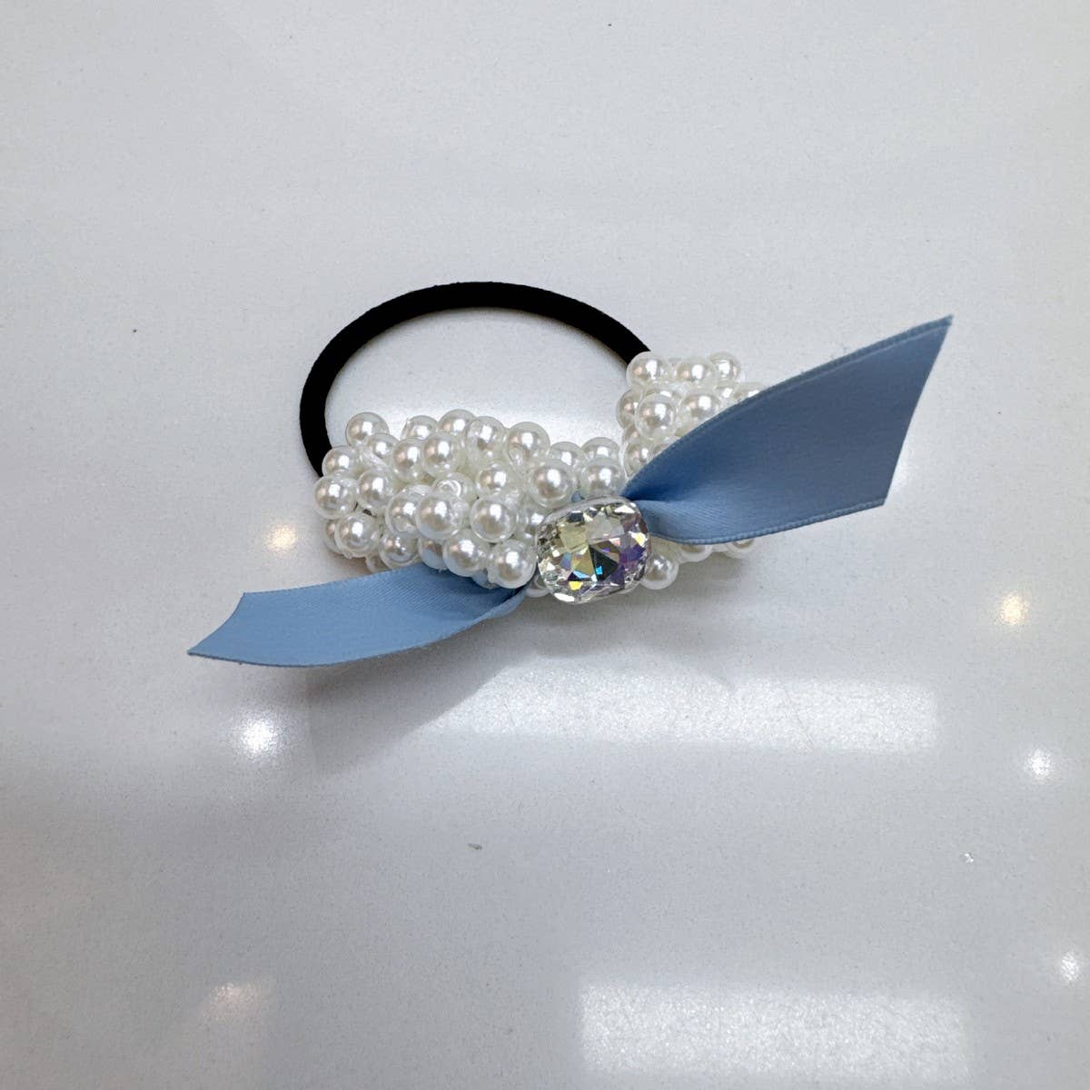 Braided Pearl Hair Tie New Elastic Hair Band_CWAHA6882