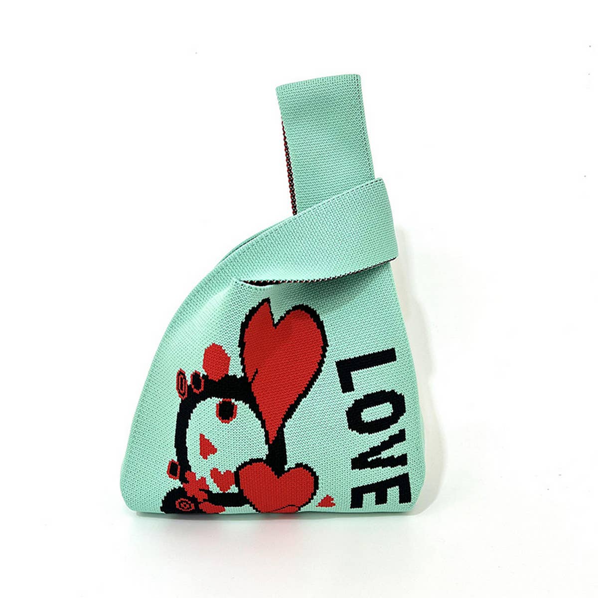 CARTOON RABBIT KNITTED BAG HANDBAG_CWAB3090