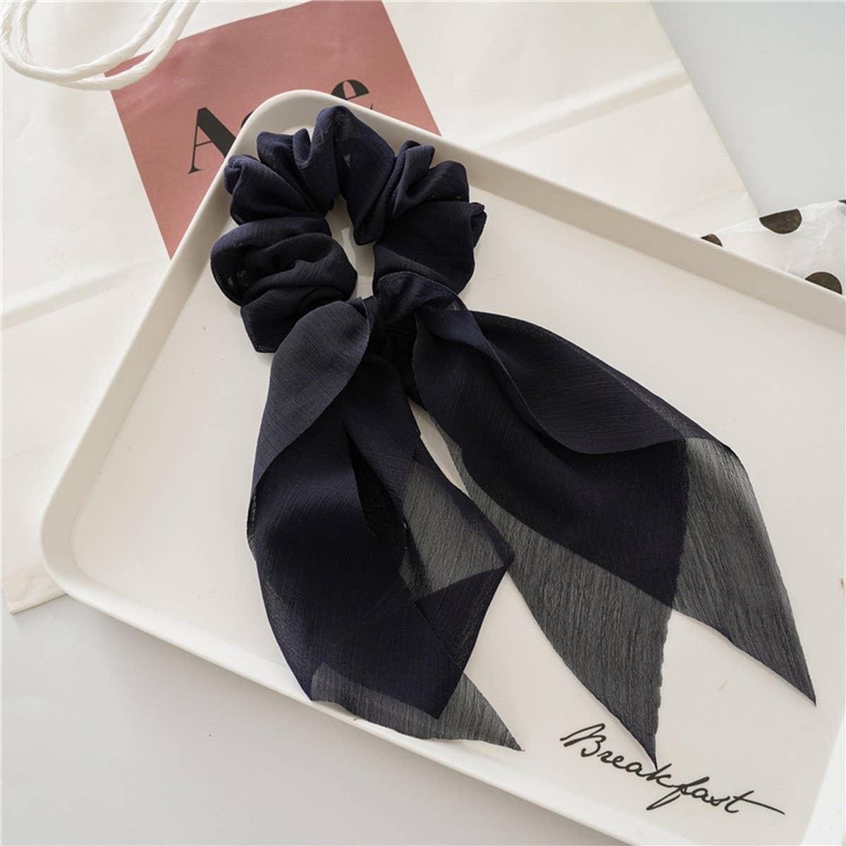 CHIFFON BOW RIBBON TASSEL HAIRBAND HAIRACCESSORIES