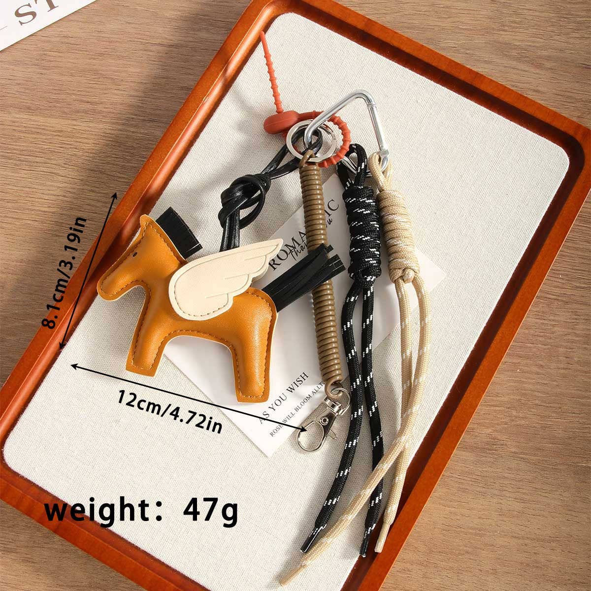 Colorful Pegasus Keychain ? Leather & Tassel