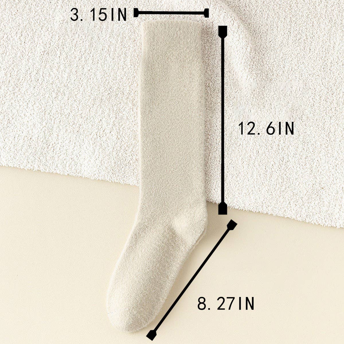 CWMS02752_WINTER FLEECE LINED WARM LONG SOCKS WOMEN THICK