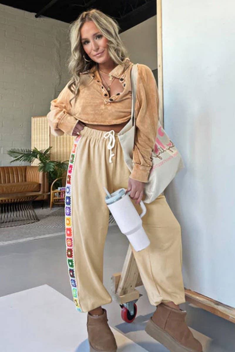 CWBLP0920_ETHNIC STYLE LOOSE STITCHING SWEATPANTS