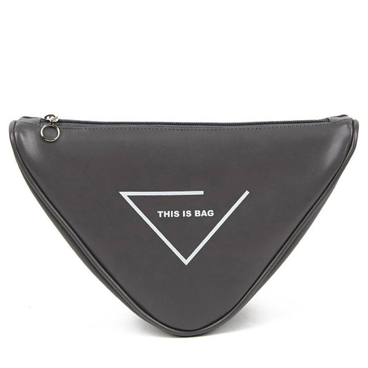 GEOMETRIC TRIANGLE ZIPPER MAKEUP BAG_CWAB1449