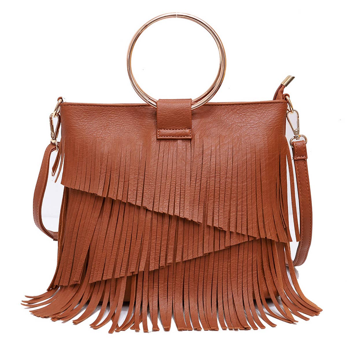 WOMEN FASHION TASSEL CLUTCHES SHOULDER BAG_CWAB0798
