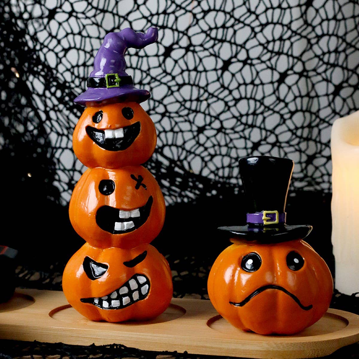 European Style Funny Scary Pumpkin Decor_CWMM9906