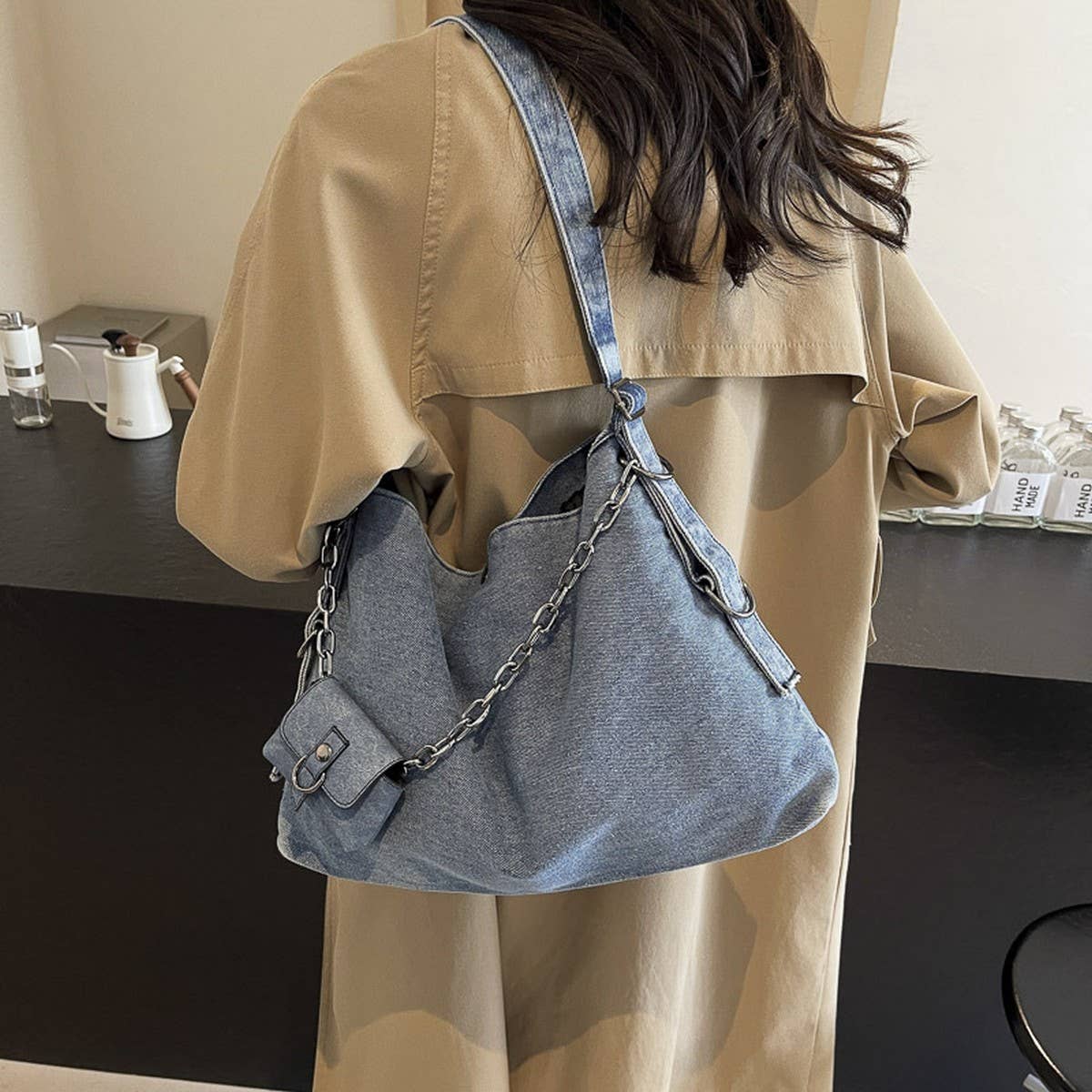 2024 NEW RETRO DENIM COMMUTER TOTE BAG_CWAB3265