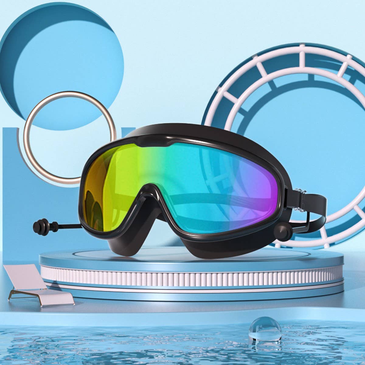 Pro HD Swim Goggles & Cap Set ??Anti-Fog Adult_CWMM6641