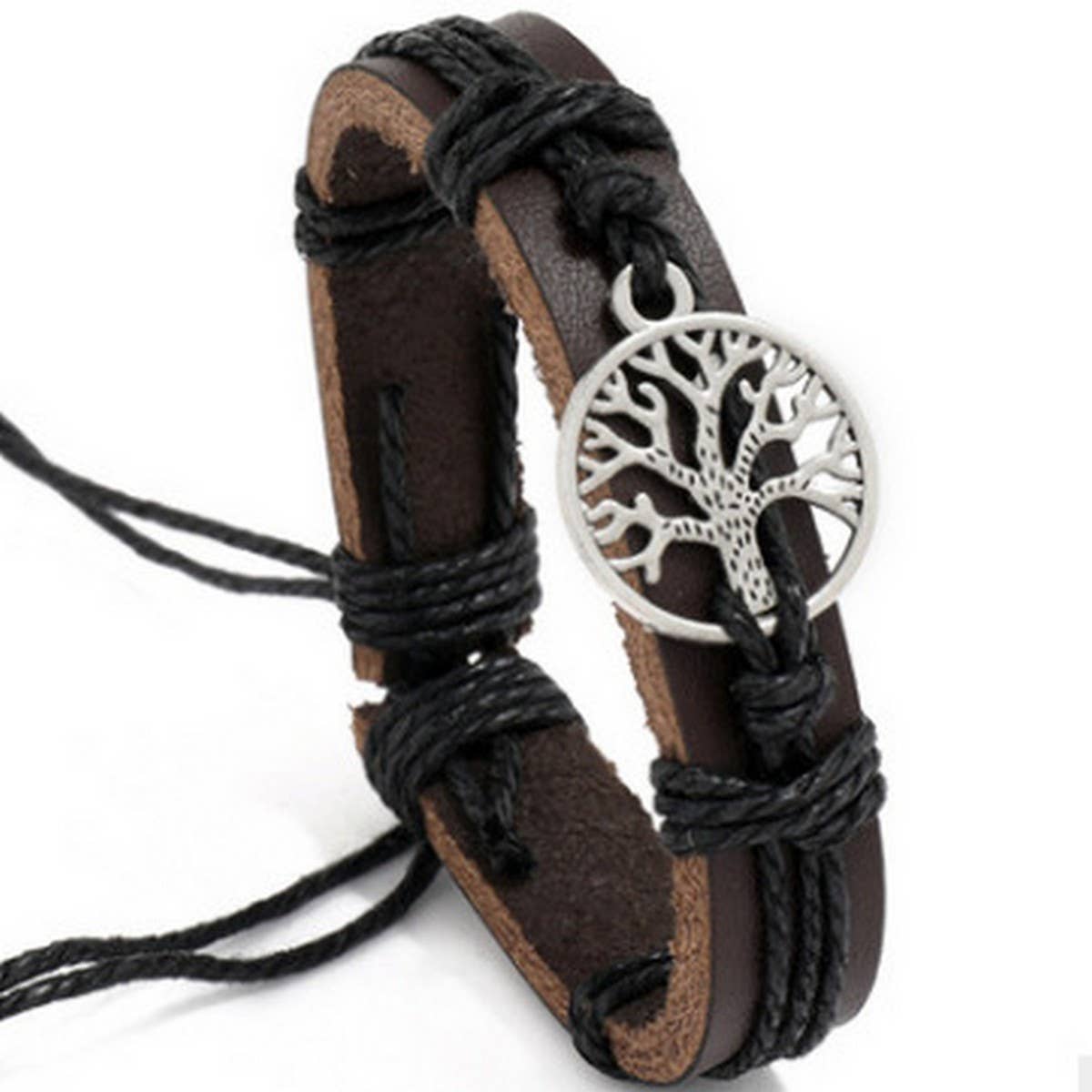 CREATIVE PERSONALITY DRAWABLE LEATHER BRACELET