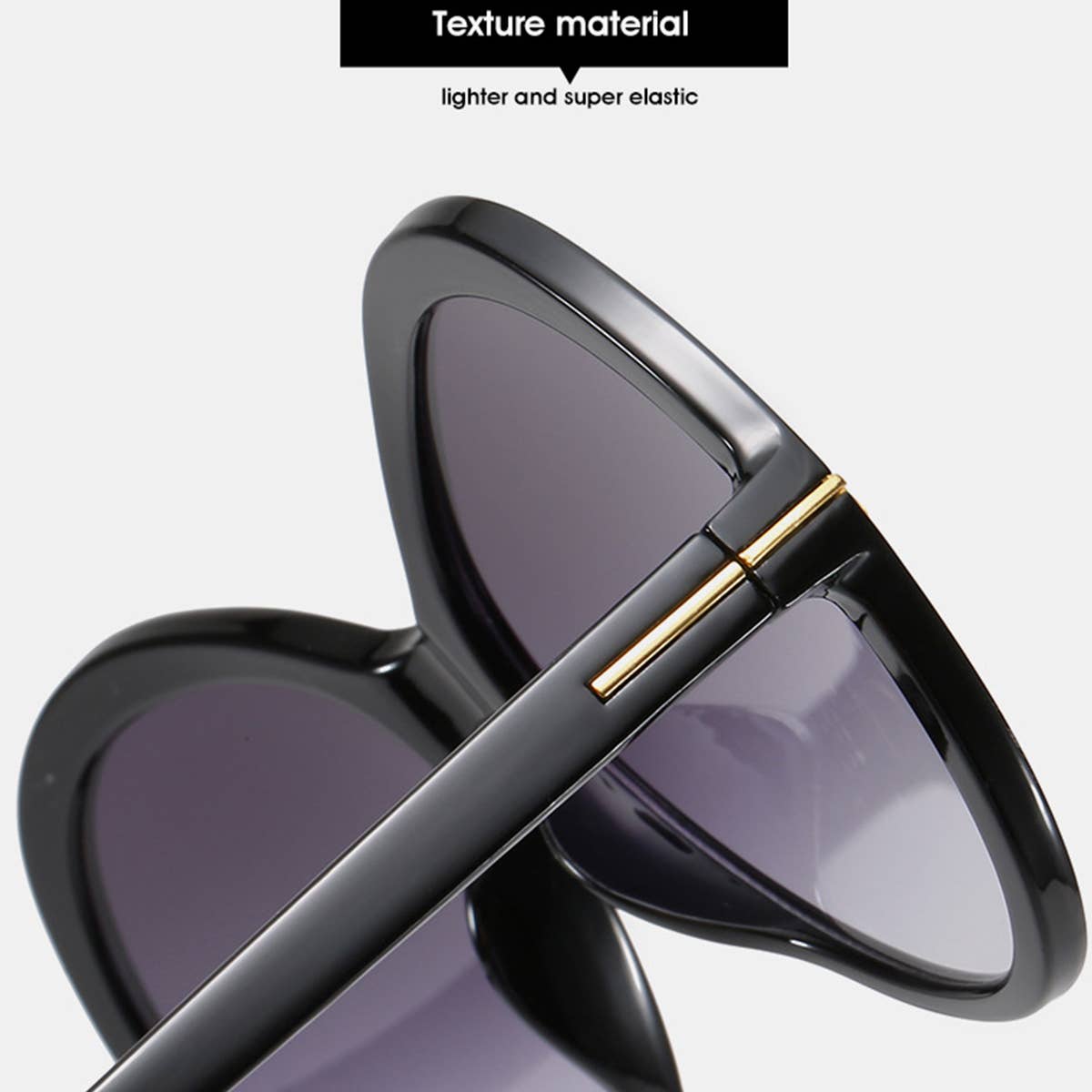 LARGE FRAME TOAD TRENDY T-SHAPE SUNGLASSES WOMEN