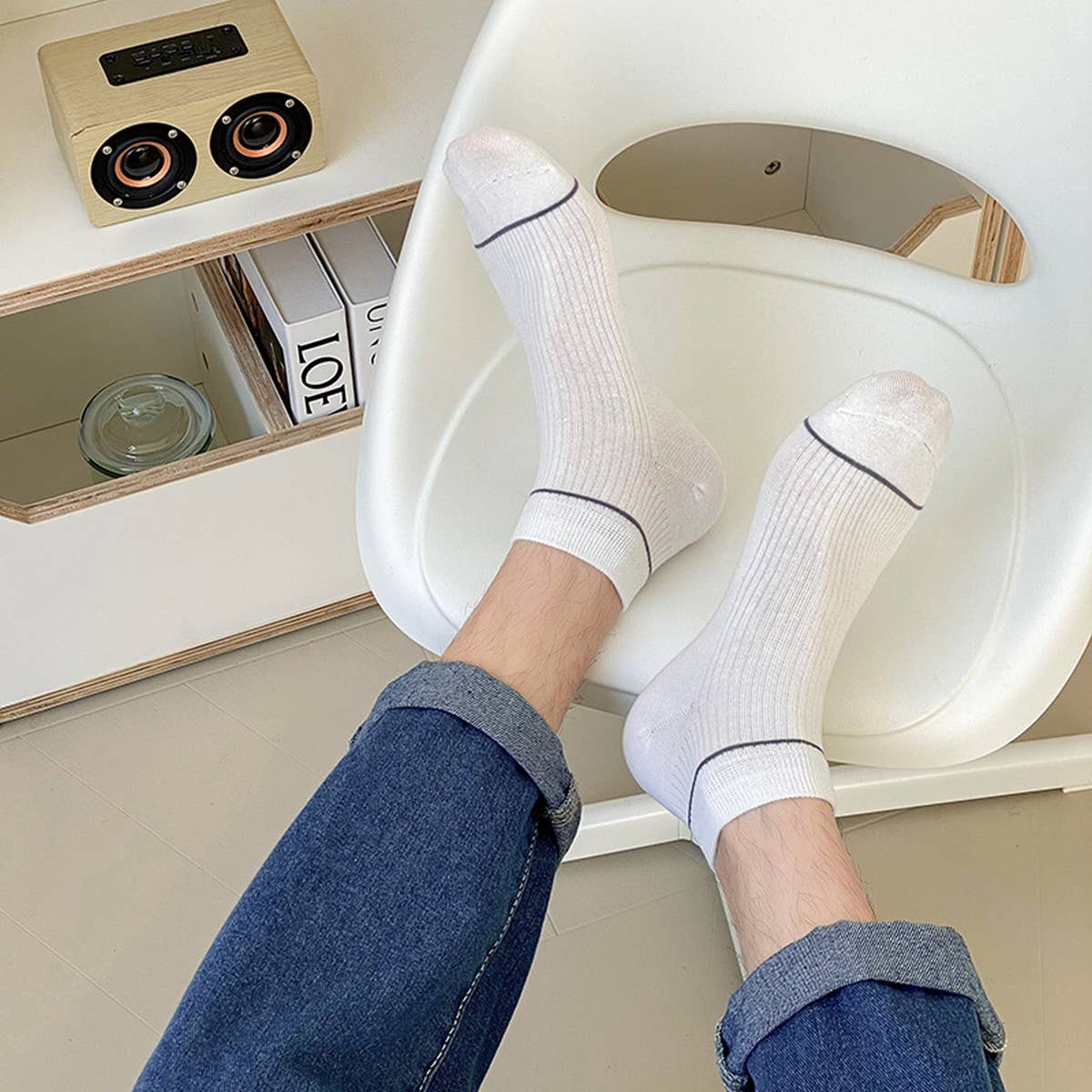 CWMS2459_NEW STYLE RIBBED STRIPED SIMPLE STRIPED SOCKS