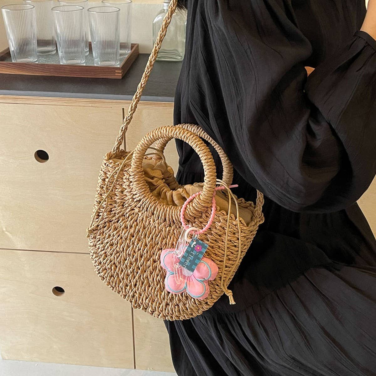 SIMPLE SHOULDER CROSSBODY BEACH HANDBAG_CWAB2318
