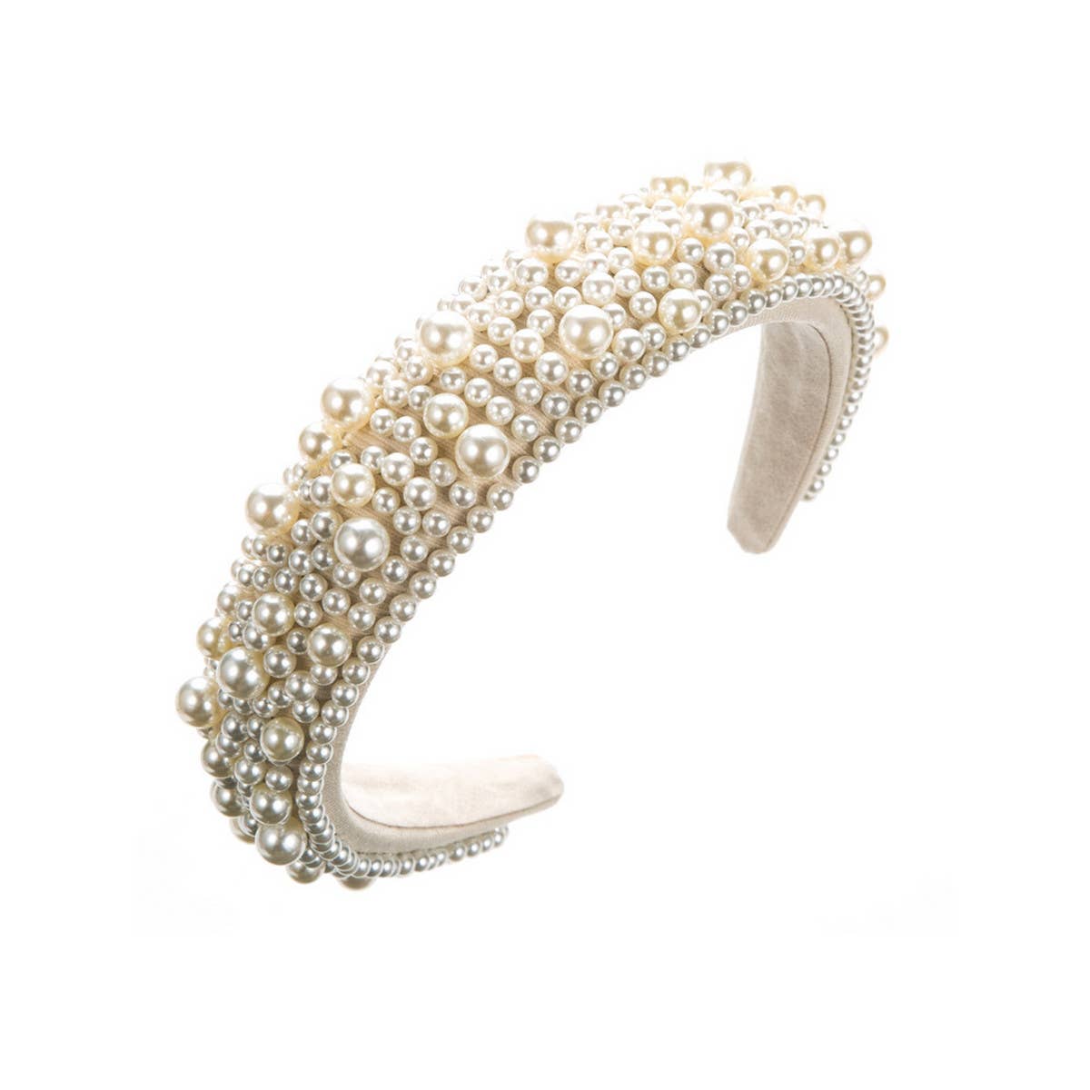 WOMEN VERSATILE SPONGE PEARL HEADBAND_CWAHA0823