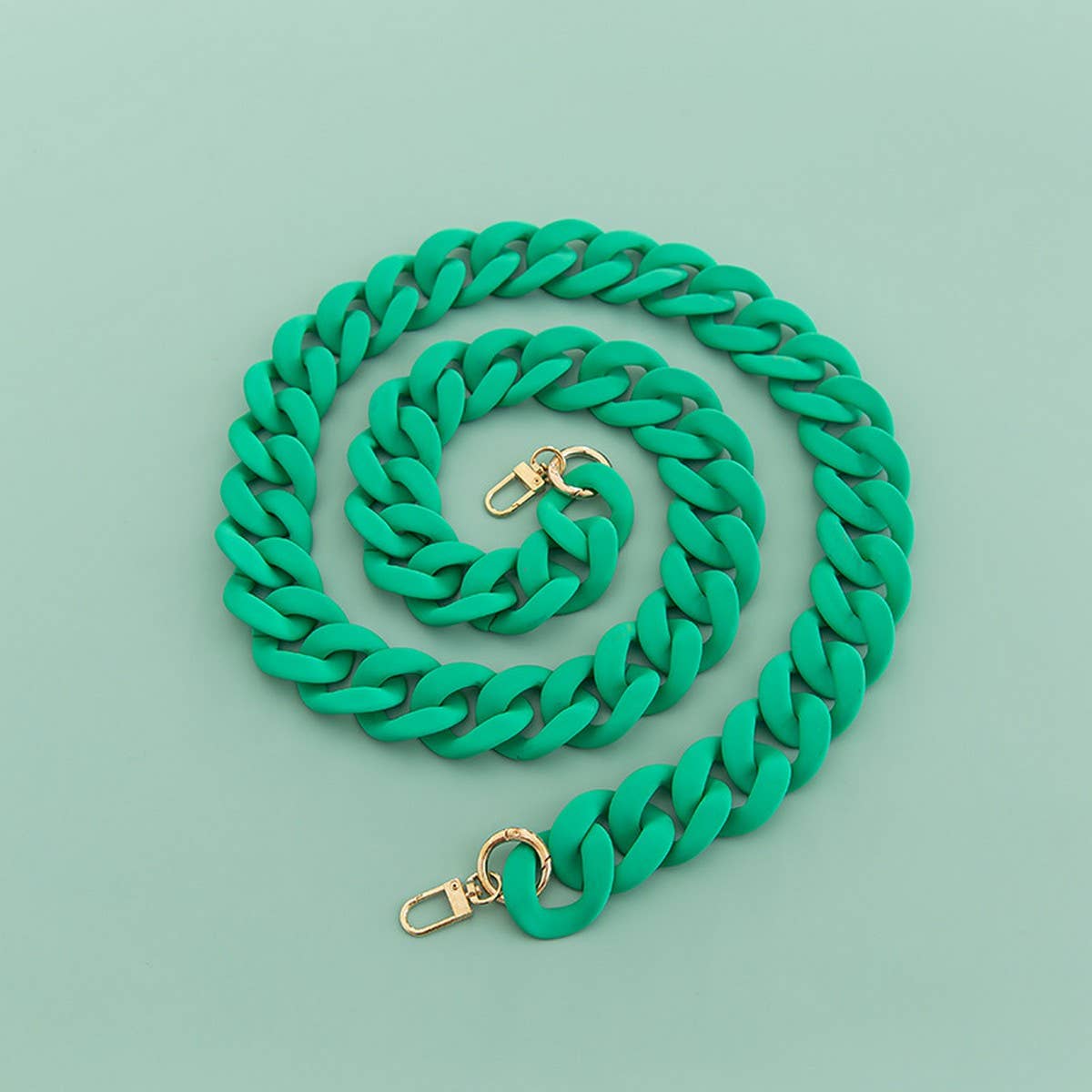 Large Resin Acrylic Bag Chain, Wide Strap_CWMM5065