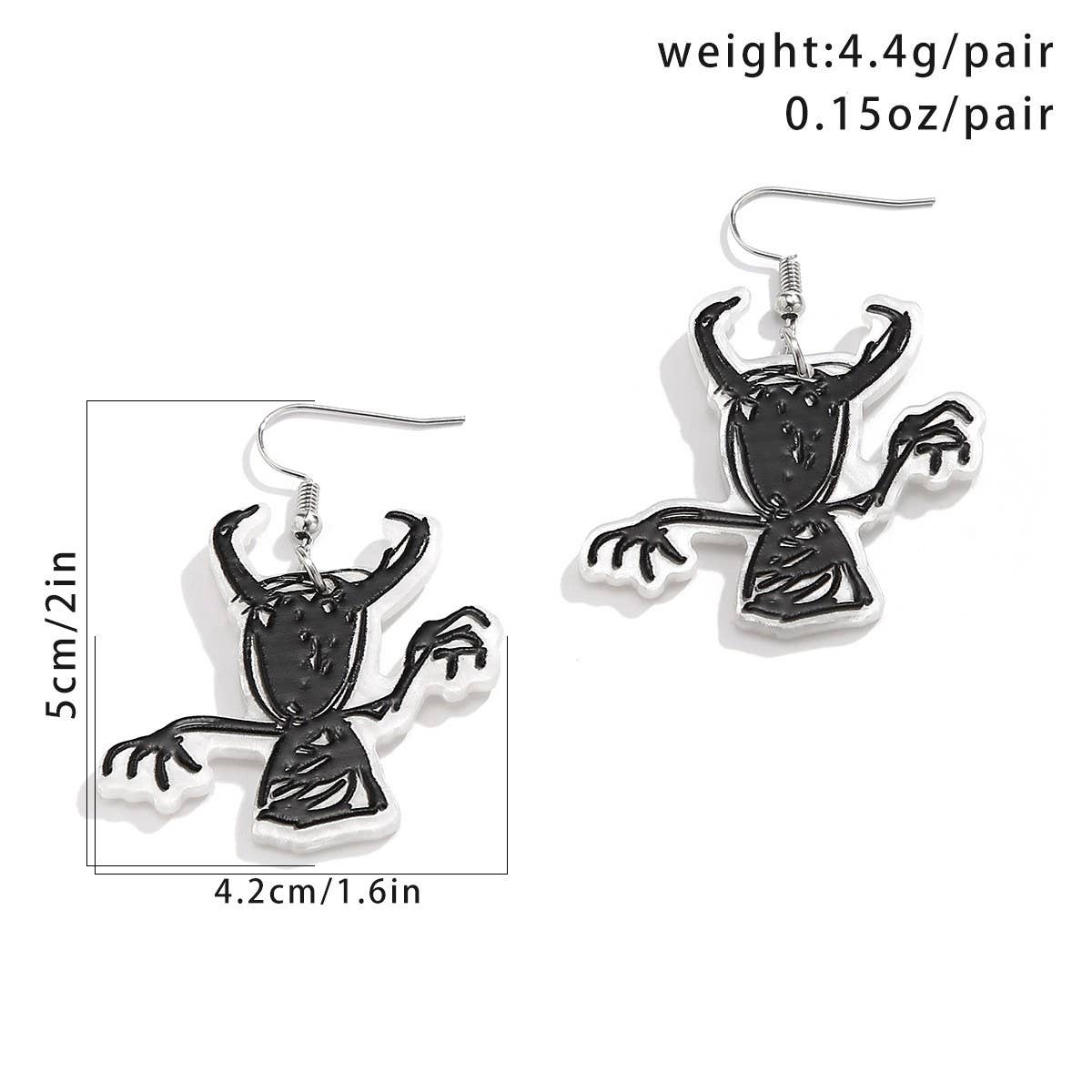 NEW DARK SWEET COOL WITCH GHOST EARRINGS