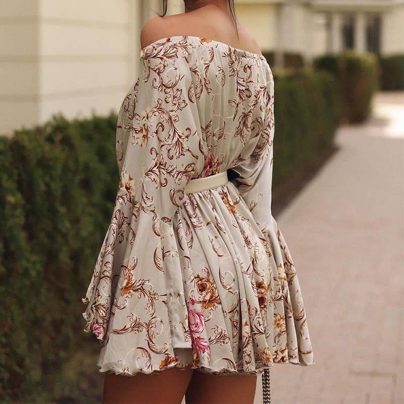 STYLISH SEXY ONE-SHOULDER SHORT DRESS