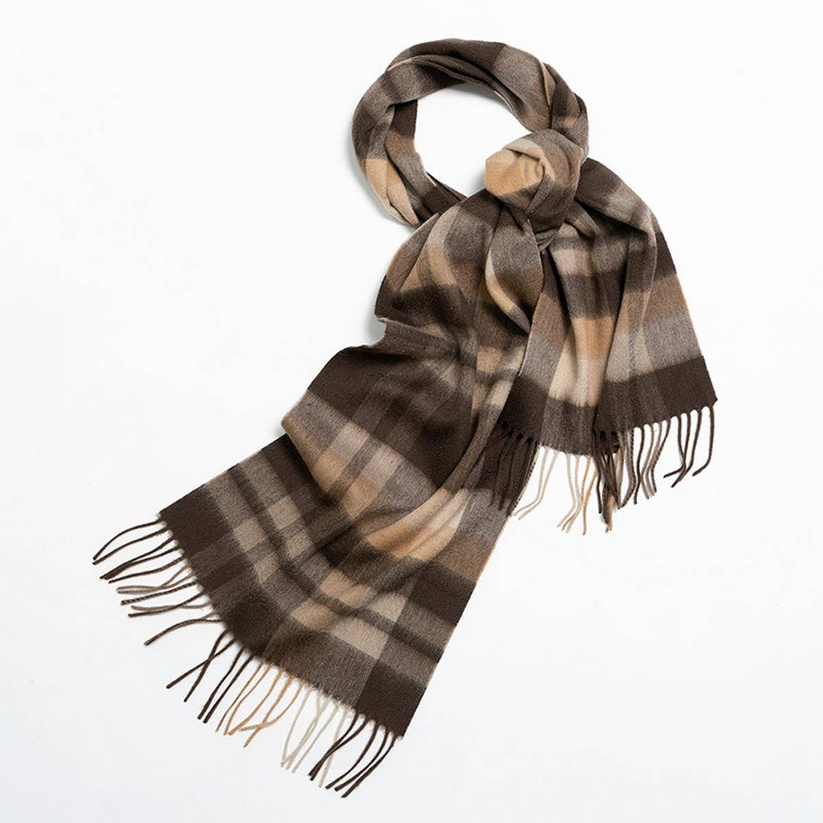 Nordic Plaid Wool Scarf ??Warm Winter Couple Wrap_CWASC2357