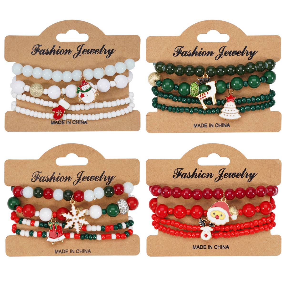 2024 NEW CHRISTMAS BEADED ELASTIC ROPE BRACELET_CWAJE2207