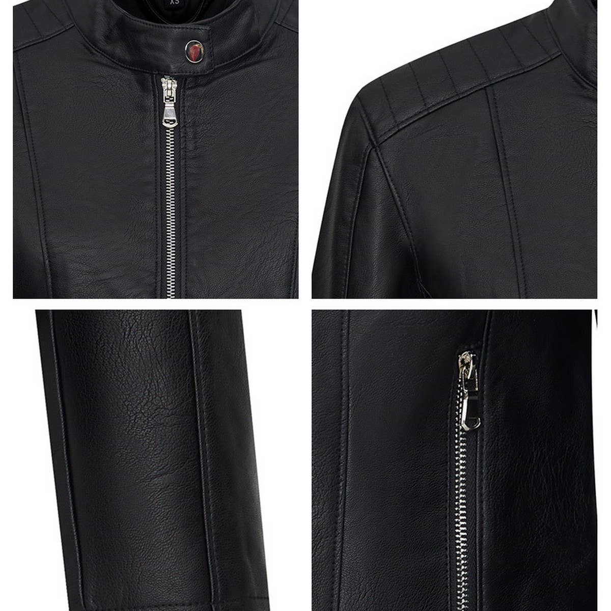 Women¡¯s Biker PU Jacket?Classic Moto Leather Coat