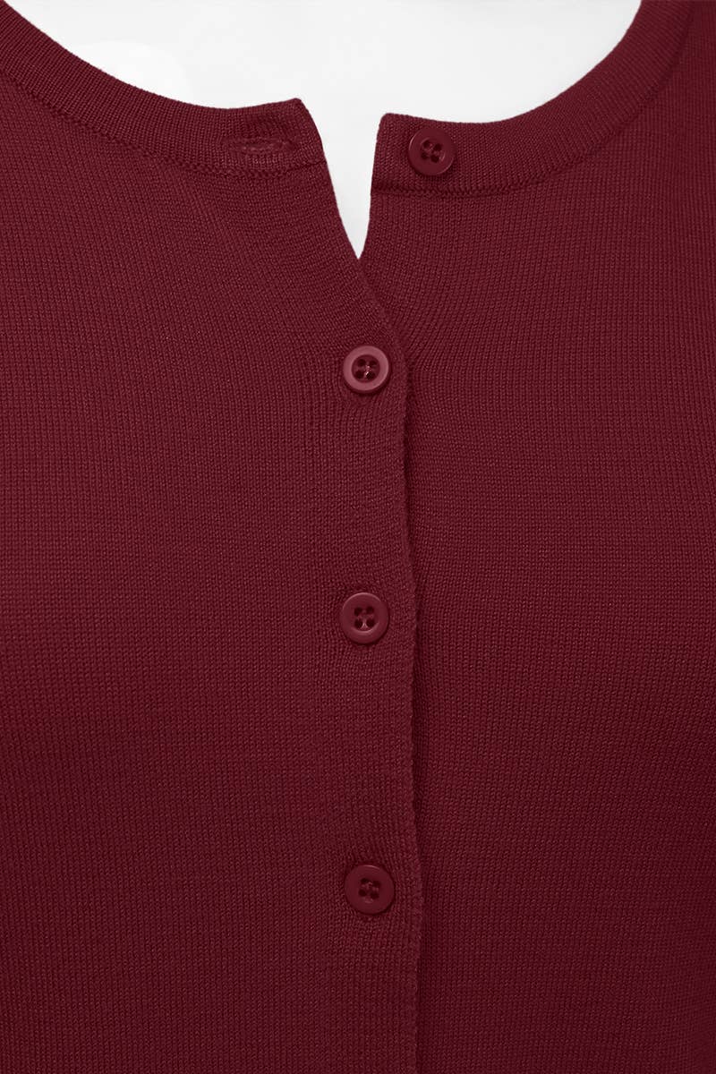 AWOCAL310_Button Down Soft Knit Long Sleeve Cardigan Sweater