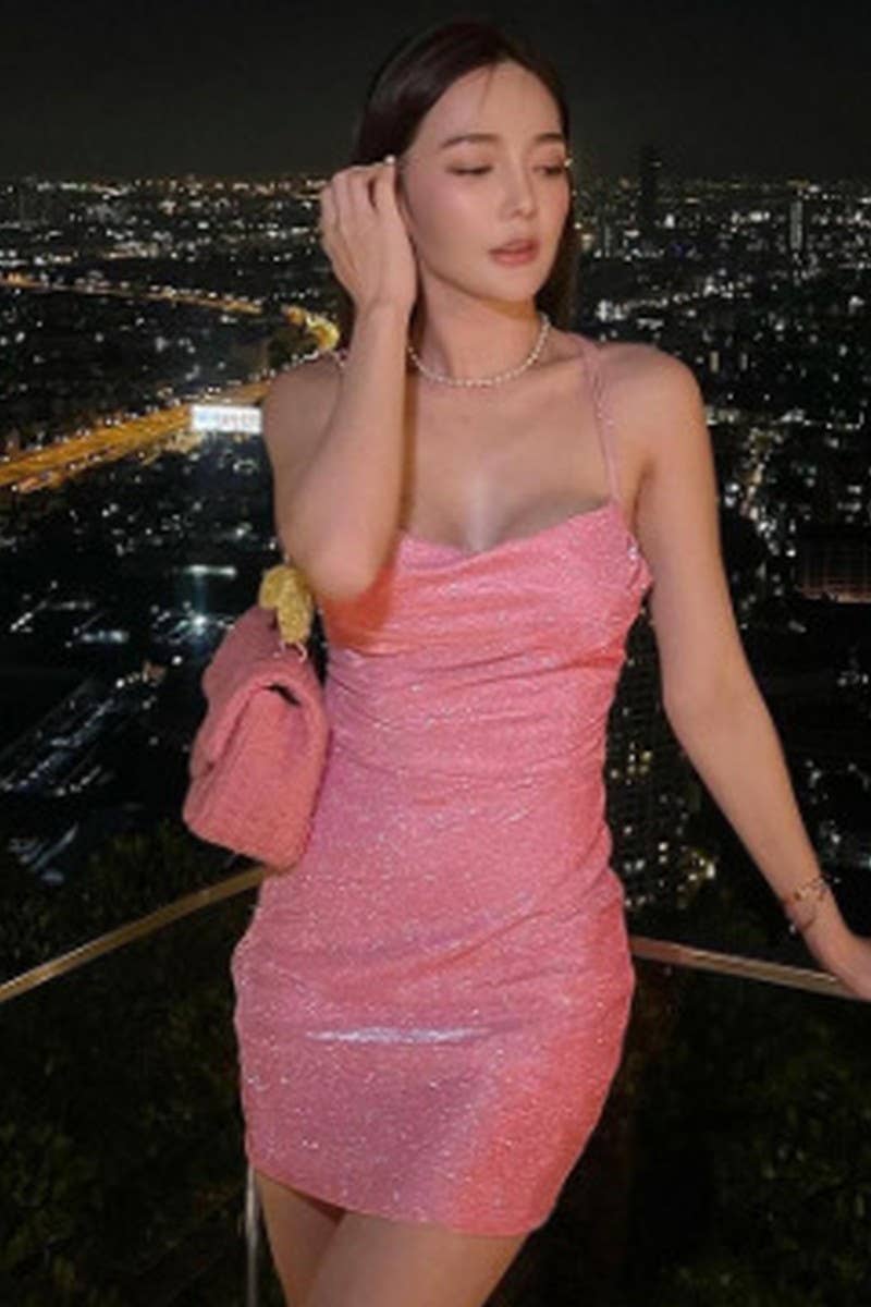 CWDSD6708_SEQUINED KNITTED OPEN BACK SLIP DRESS